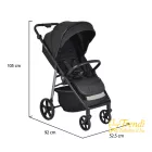 Cangaroo Ace - Sport babakocsi  - 1 kézzel csukható - Fekete