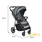 Cangaroo Ace - Sport babakocsi  - 1 kézzel csukható - Szürke