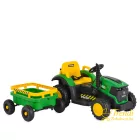 BO TERRON traktor 4 kerekű trélerrel 12V két motoros Zöld