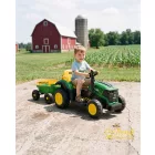 BO TERRON traktor 4 kerekű trélerrel 12V két motoros Zöld