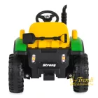 BO TERRON traktor 4 kerekű trélerrel 12V két motoros Zöld