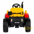 BO TERRON traktor 4 kerekű trélerrel 12V két motoros PIROS
