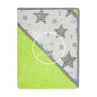 Kapucnis fürdőlepedő - Zöld - Szürke csillagos