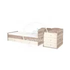 Viki - 5 Fiókos maxi Kombi gyermekágy - Krém - Fűz - 70 x 120 cm - es