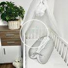 Szoptatós, Kismama párna - Szürke Pöttyös