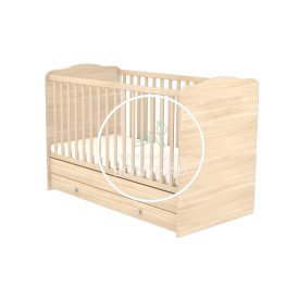   Niki - 70 x 140 - es Átalakítható Gyermekágy Ágyneműtartós - Borostyán