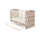 Viki - 70 x 140-es Átalakítható Gyermekágy Ágyneműtartós - Krém - Fűz