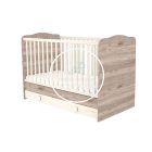 Viki - 70 x 140-es Átalakítható Gyermekágy Ágyneműtartós - Krém - Fűz