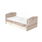 Viki - 70 x 140-es Átalakítható Gyermekágy Ágyneműtartós - Krém - Fűz