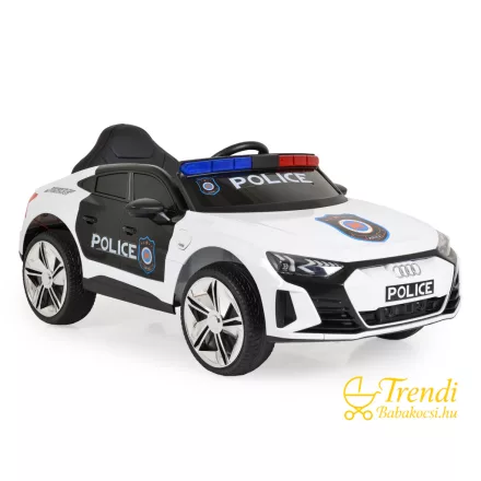 Audi RS e-tron Police fehér elektromos kisautó gyerekeknek – Trendi Babakocsi