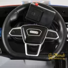Audi RS e-tron Police fehér elektromos kisautó hátulról – rendőrfényekkel és logóval
