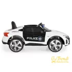 Audi RS e-tron Police fehér gyerekautó távirányítóval – 2.4 GHz, STOP gomb