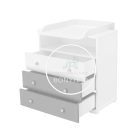 Erik - 80 - as Pelenkázószekrény - Ezüst - Fehér