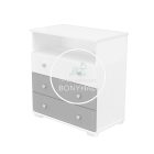 Erik - 80 - as Pelenkázószekrény - Ezüst - Fehér