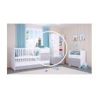 Erik - 80 - as Pelenkázószekrény - Ezüst - Fehér