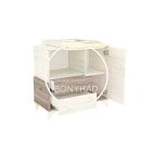 Kloé - 95-ös Pelenkázószekrény - Eltolható feltéttel - Fűz - Krém 