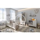 Kloé - 95-ös Pelenkázószekrény - Eltolható feltéttel - Fűz - Krém 