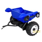 XXL elektromos traktor utánfutóval - kék