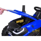 XXL elektromos traktor utánfutóval - kék