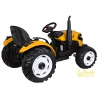 XXL elektromos traktor utánfutóval - sárga