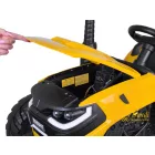 XXL elektromos traktor utánfutóval - sárga