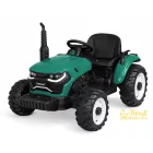XXL elektromos traktor utánfutóval - zöld