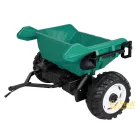 XXL elektromos traktor utánfutóval - zöld