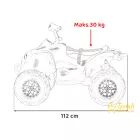Quad Can-am Maverick ATV elektromos quad - Fehér - 24V-2×200W motorral