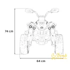 Quad Can-am Maverick ATV elektromos quad - Fehér - 24V-2×200W motorral