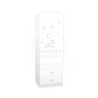 Félix - Csillagos állószekrény jobb elem - Fehér
