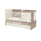 Viki - Multikombi gyermekágy - Krém - Fűz - 70 x 120 cm - es