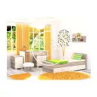 Viki - Multikombi gyermekágy - Krém - Fűz - 70 x 120 cm - es