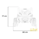 Elektromos autó Farmer Truck UTV Racing 4x4 24V - Narancs