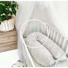 Minky Szoptatós, Kismama párna - Szürke pamut - világos szürke