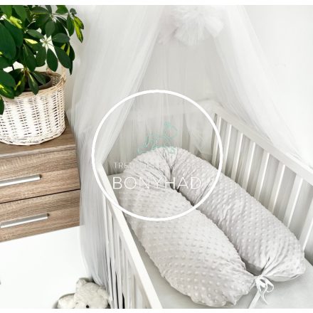 Minky Szoptatós, Kismama párna - Szürke pamut - világos szürke