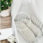 Minky Szoptatós, Kismama párna - Szürke pamut - világos szürke