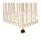 Timba 2. - 102 x 102 cm - es emelhető, görgős járóka - Borostyán