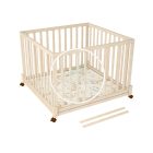 Timba 3. - 100 x 100 cm - es összecsukható, emelhető, görgős járóka - Borostyán