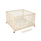 Timba 3. - 120 x 120 cm - es összecsukható, emelhető, görgős járóka - Borostyán