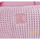 Babarózsaszín waffle babafészek