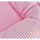 Babarózsaszín waffle babafészek