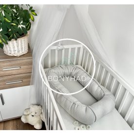 Szürke waffle babafészek – puha, pamut babafészek újszülötteknek - trendibabakocsi.hu