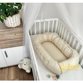 Krém waffle babafészek – puha, pamut babafészek újszülötteknek - trendibabakocsi.hu