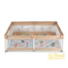  GAMEZONE összecsukható járóka szőnyeggel és 60 labdával – 180×200 cm – Bézs