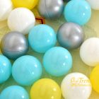  GAMEZONE összecsukható járóka szőnyeggel és 60 labdával – 180×200 cm – Bézs