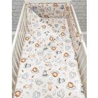 Bébi állatok a felhön - Szürke - 3 részes babaágynemű szett - Bébi méret