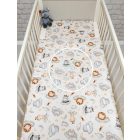 Bébi állatok a felhön - Szürke - 3 részes babaágynemű szett - Bébi méret