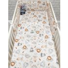 Bébi állatok a felhön - Szürke - 3 részes babaágynemű szett - Bébi méret