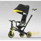 BumbleBee 3in1 Tricikli – Sárga–fekete, tolókarral, napellenzővel