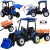 XXL elektromos traktor utánfutóval - Kék - 24V - 2×200W